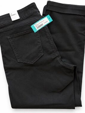Tribal Jeans Audrey Black Mid-Rise Straight Ankle Pants Size 10 NWT